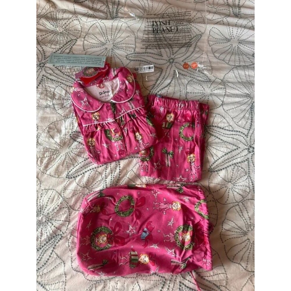 Posh Peanut Dr. Seuss The Grinch Cindy Lou Who Flanelette Size 3T - 4T